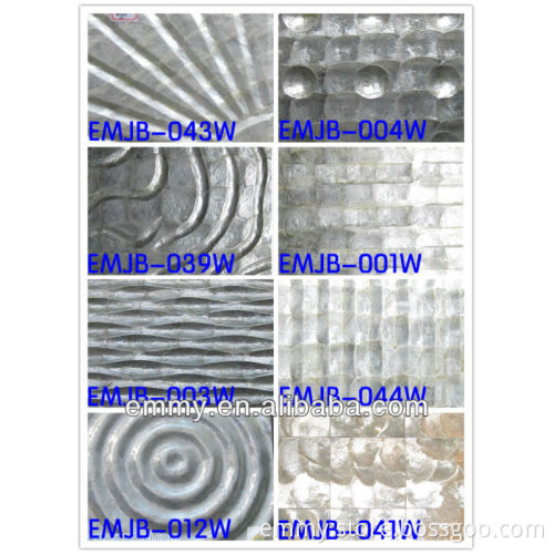 Silver white capiz shell mosaic tiles capiz mother of pearl oyster